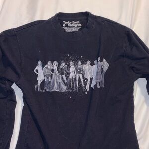 Taylor Swift Black sweatshirt with White/Grey Character Graphic